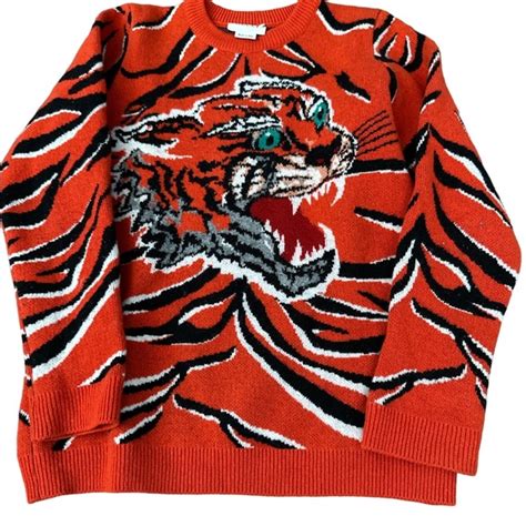 christmas gucci sweater|gucci tiger sweater women.